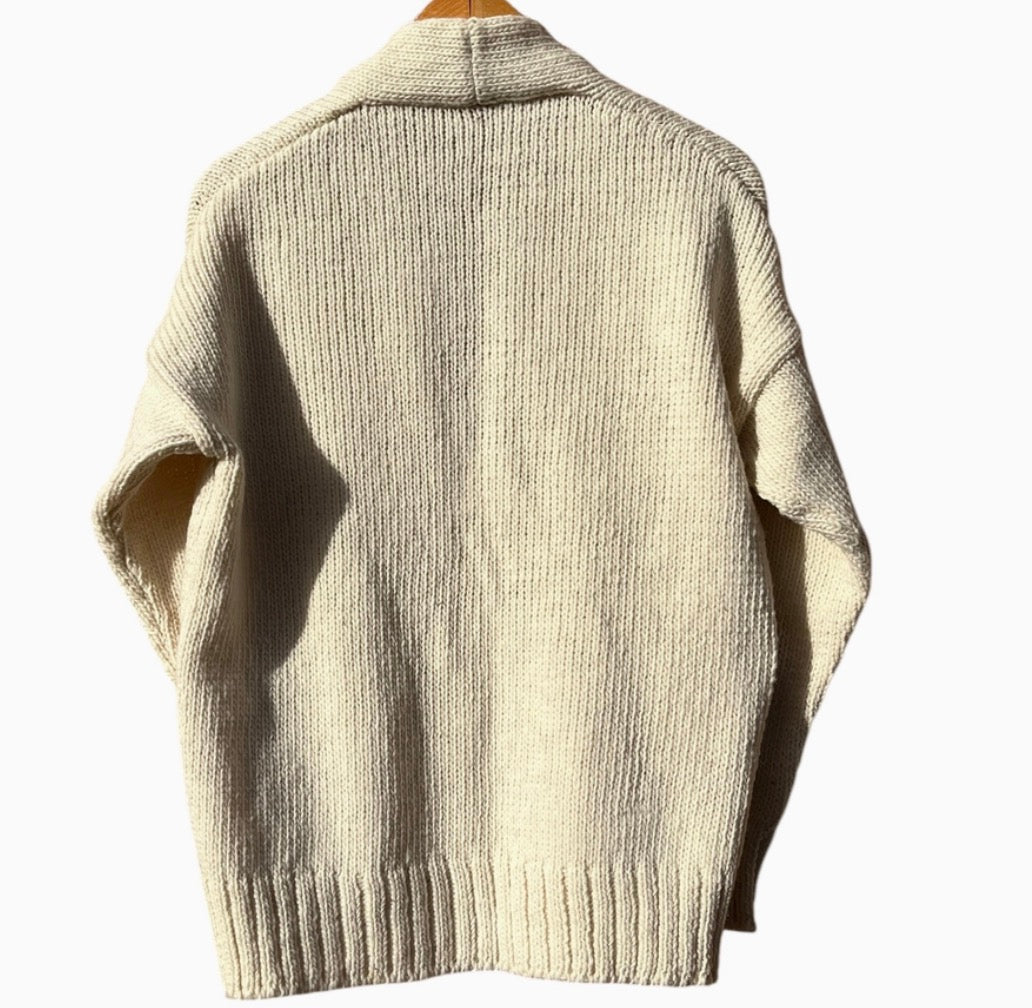CECILIA SÖRENSEN Artisan Undyed Wool Cardigan