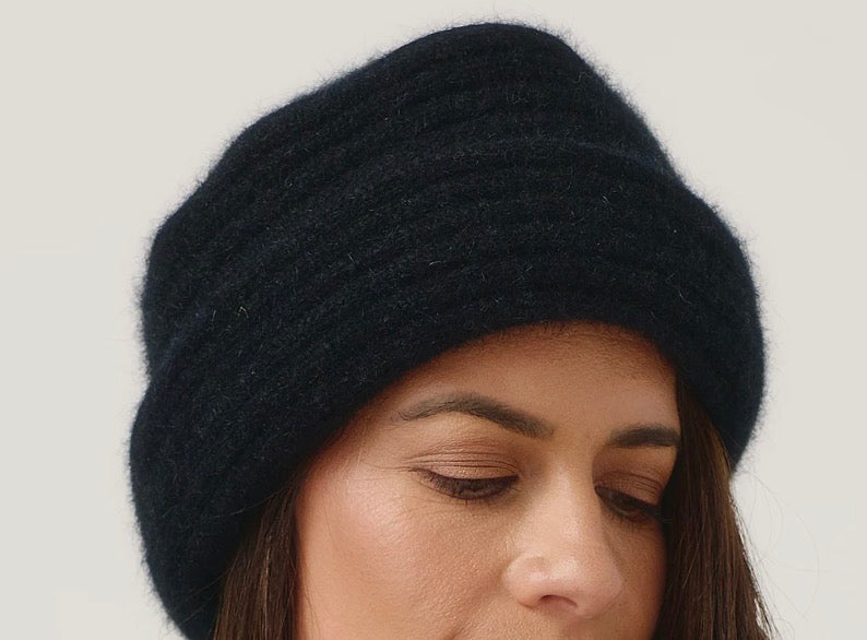 Untouched World Felted Double Ribbed Hat from New Zealand