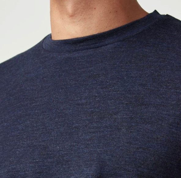 Merino Mountainsilk Long Sleeve from New Zealand-Deep Navy
