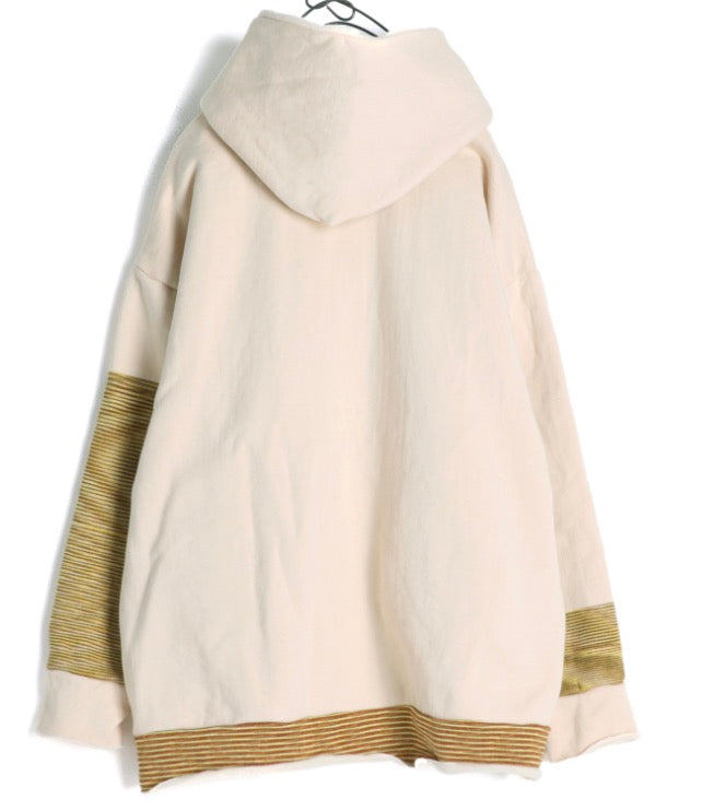 Tamaki Niime Dub Dub Pocket reversible hoodie in organic cotton from Japan