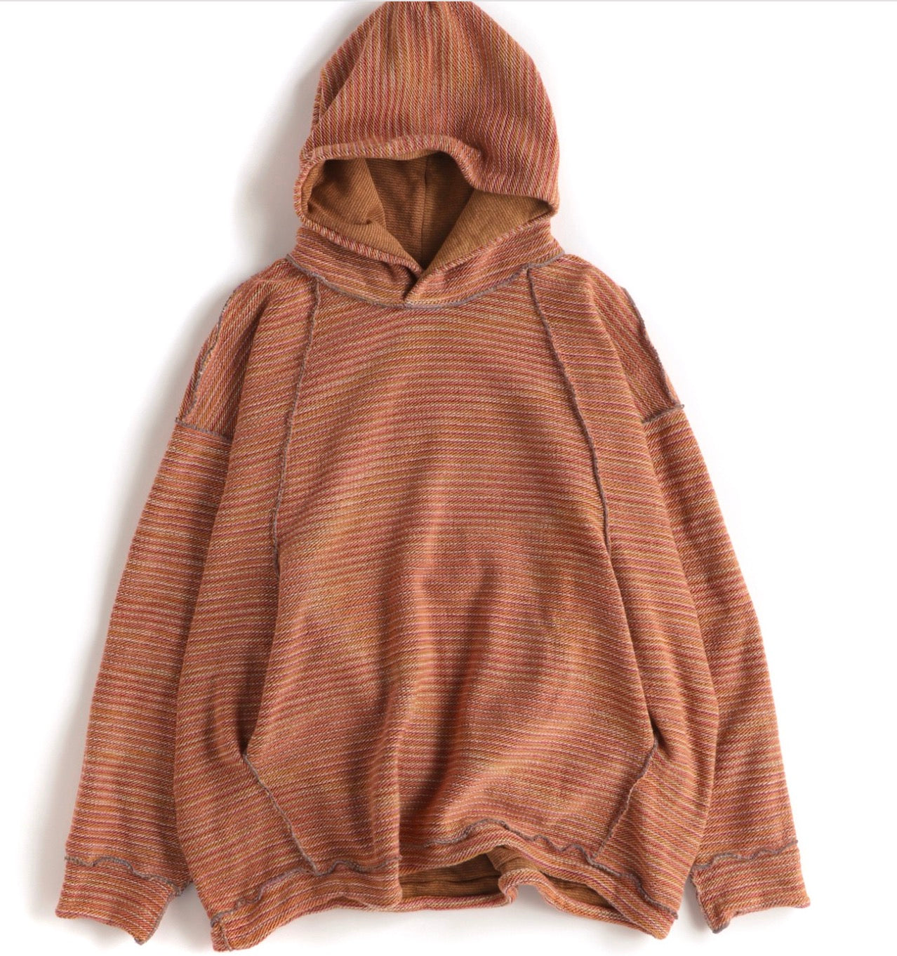 Tamaki Niime Dub Dub Pocket reversible hoodie in organic cotton from Japan