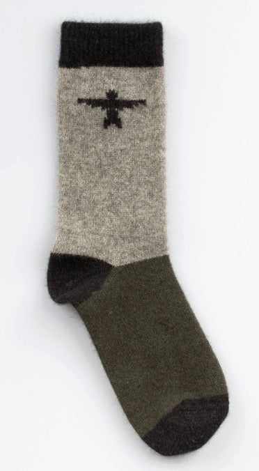 color blocked cozy socks from new zealand