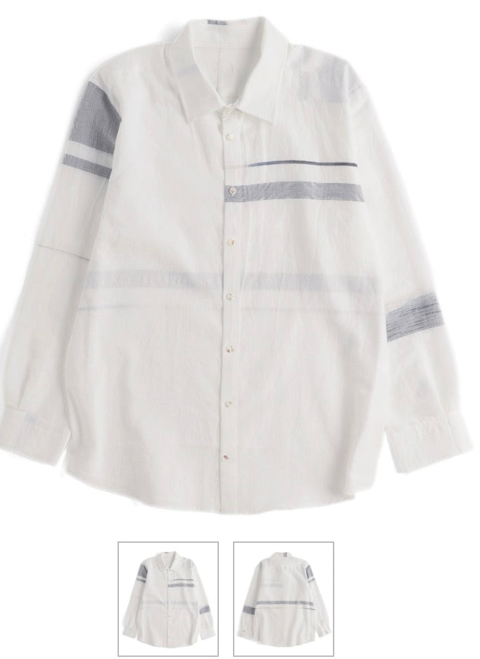 Button Down Shirt -Long Sleeve in Organic Cotton by Tamaki-Niime