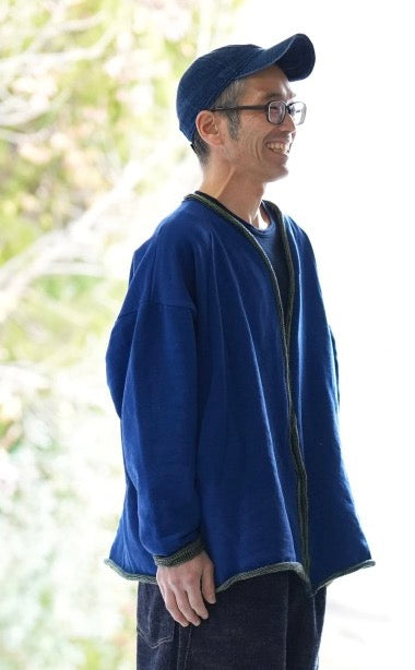 Tamaki Dub CA Reversible French Terry Cotton Cardigan
