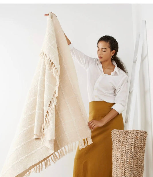 Sea SHell Cotton throw 50'' x 70''