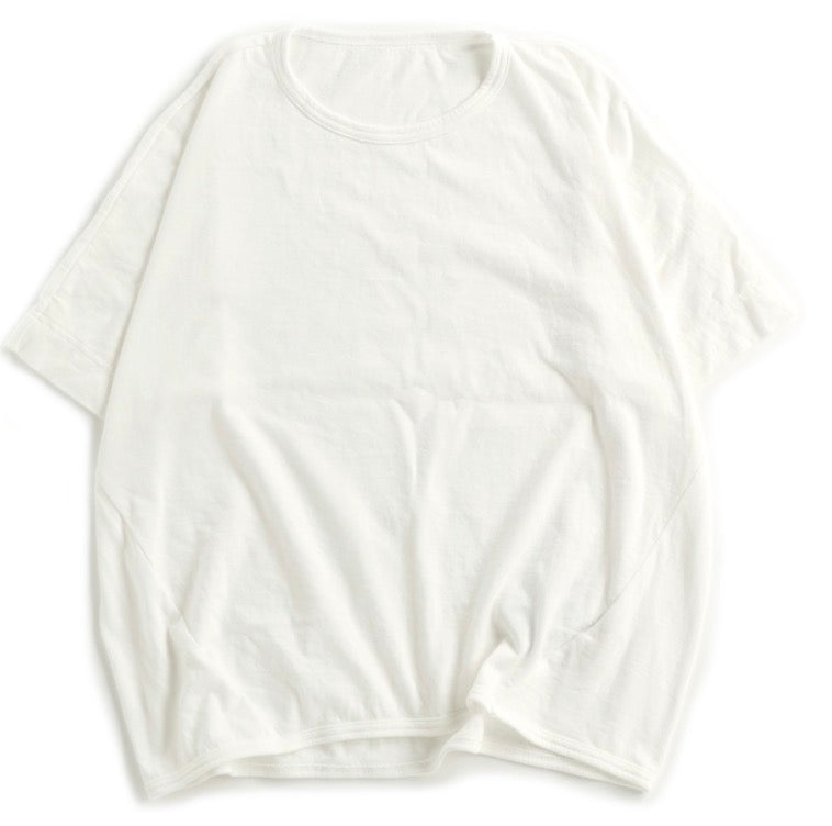 Tamaki-Niime Maru Half Sleeve Organic Cotton Tee from Japan