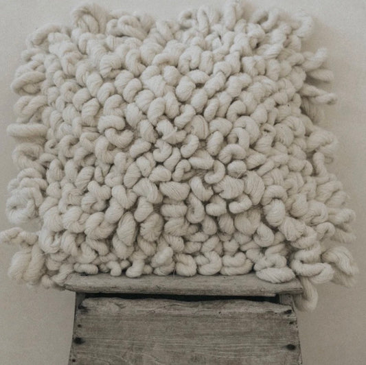 Muyal Loop Wool Pillow from Tulum  22'' x 22''