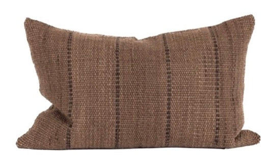 Makun Tobacco Lumbar Pillow from Treko Chile. 16'' x 24''