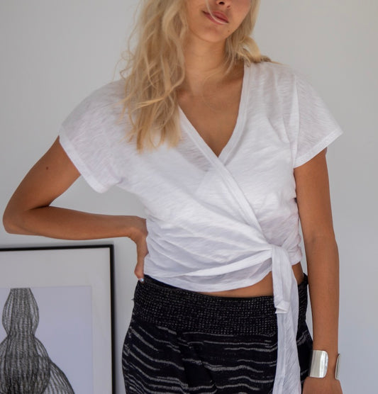 Peruvian Pima Cotton Wrap Top
