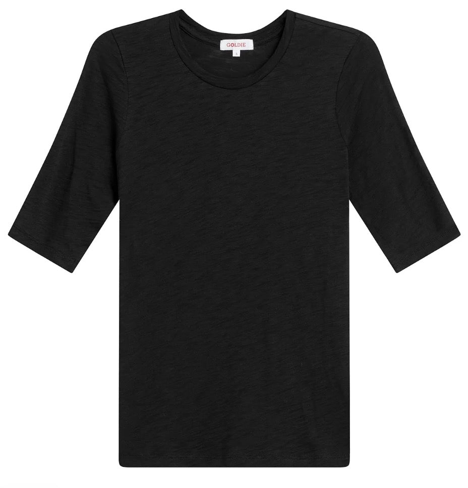 Goldie Lewinter Half Sleeve Slub Cotton Tee