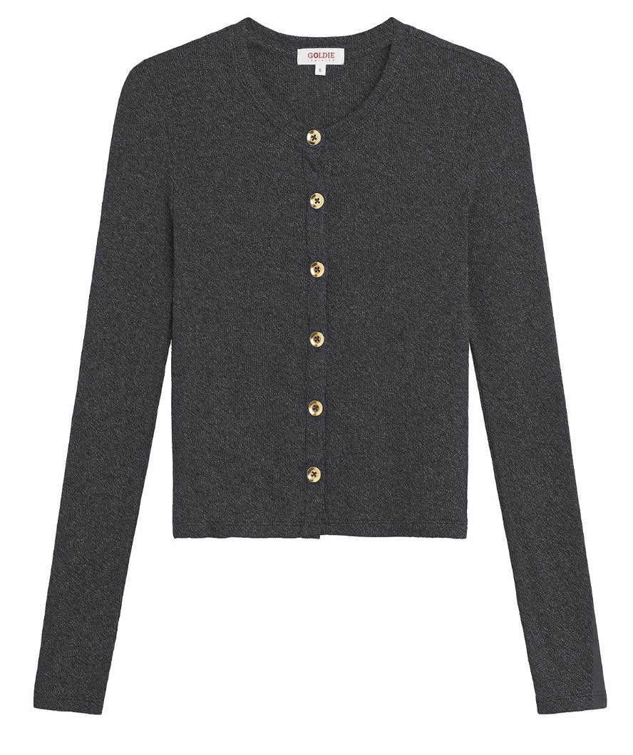 Marnina Micro-Ribbed Sweater by Goldie in Heathered Charcoal