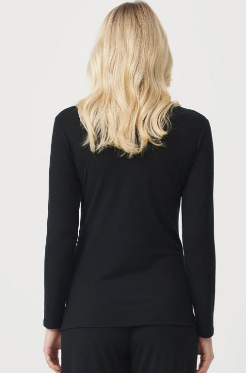 Washable Merino Roll Neck Long Sleeve from New Zealand-Deep Graphite Grey