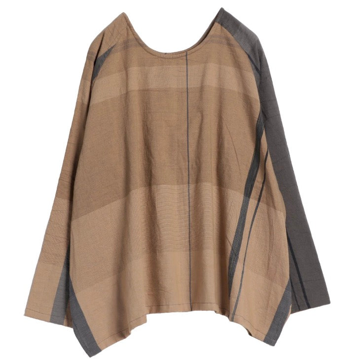 Tamaki-Niime T-Ragi Cotton Scoop Top
