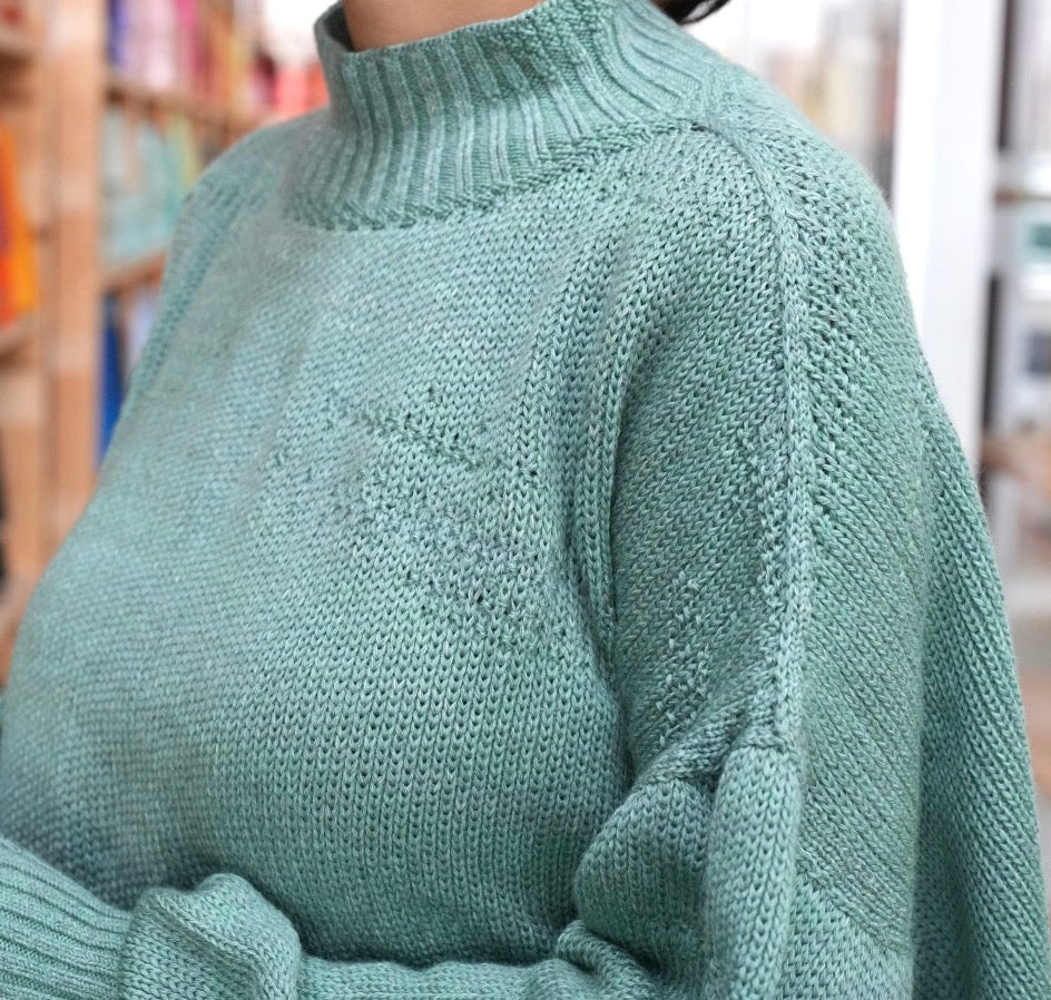 Mock Merino Cotton Tsuki Sweater