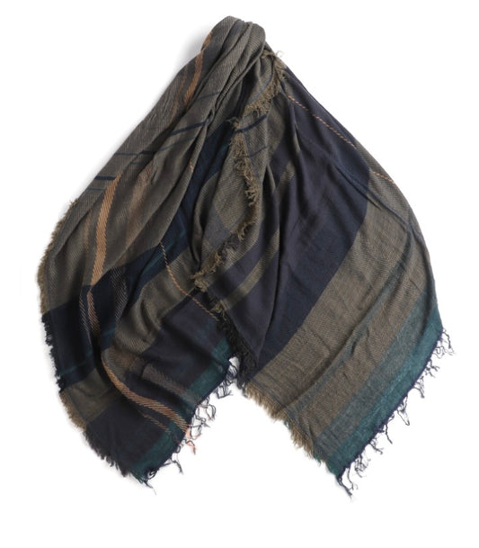 Large Fluff Roots Wool-Cotton Sublime Soft Shawls