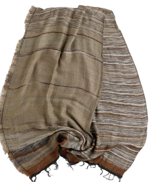 Roots Fluff shawl middle rectangular wool cotton and wool blend