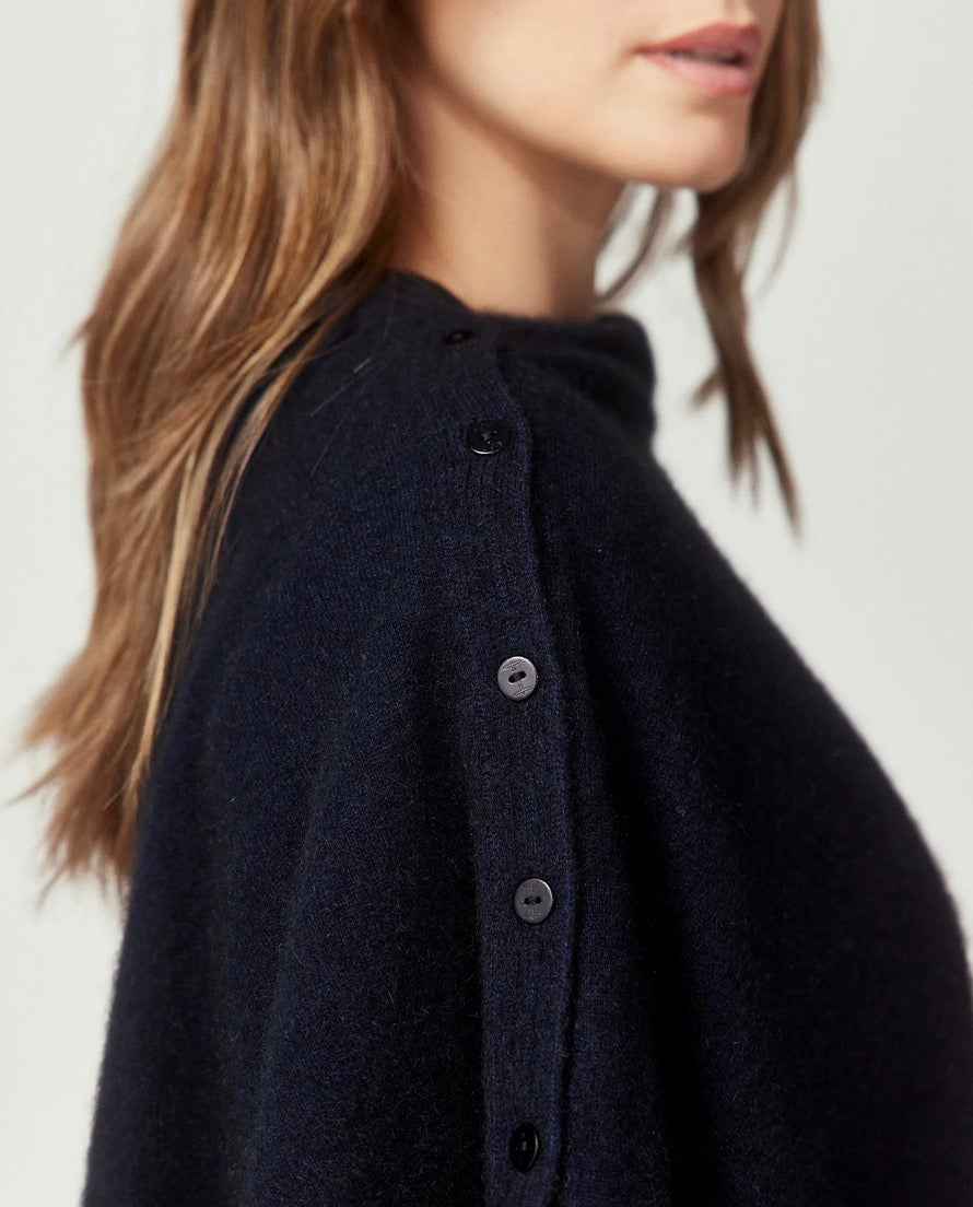 Sloane Luxury Cape from New Zealand- Deepest Navy