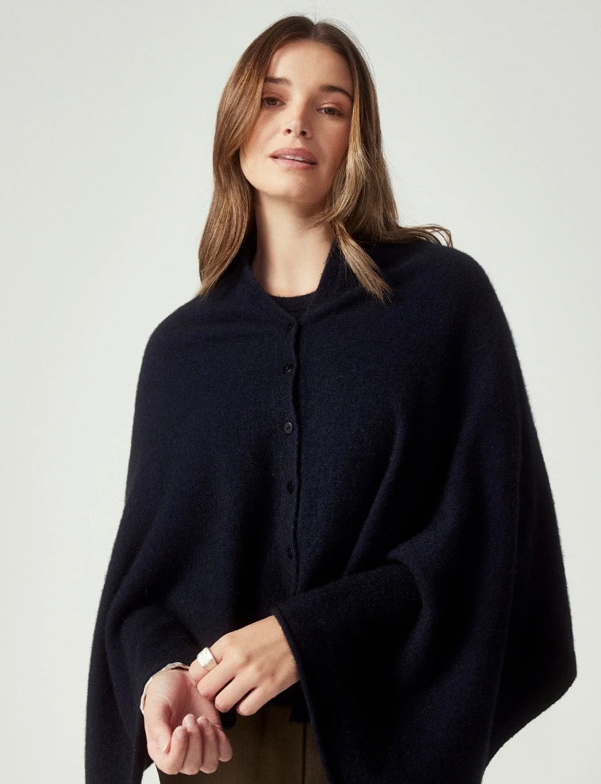 Sloane Luxury Cape from New Zealand- Deepest Navy