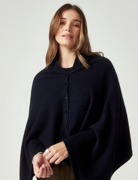 Sloane Luxury Cape from New Zealand- Deepest Navy