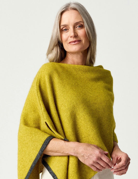 merino silk cropped cape poncho from new zealand