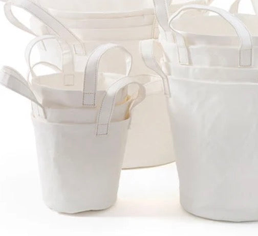 Small Paniere Washable Paper Bucket Tote from Italy