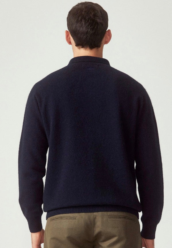 Reese Cassum Button Polo- Ink