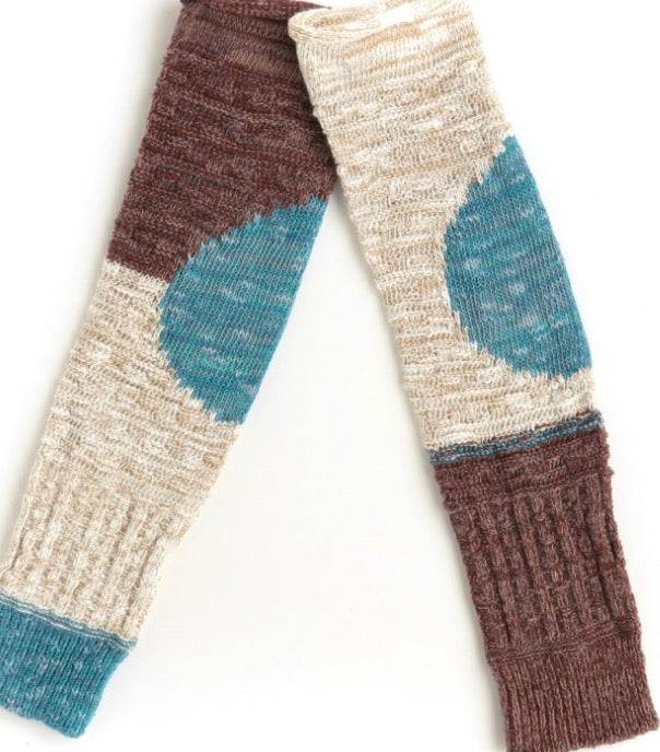 Boso Short Organic Circle pattern Cotton Woven Arm Warmer