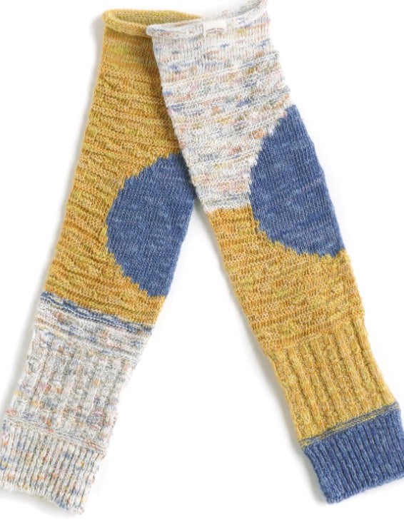 Boso Short Organic Circle pattern Cotton Woven Arm Warmer