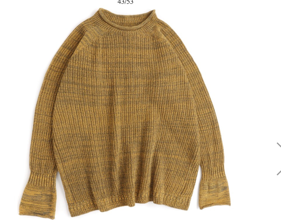 Tamaki-Niime Po Knit Good Organic Cotton Pullover Gender Free Wear from Japan