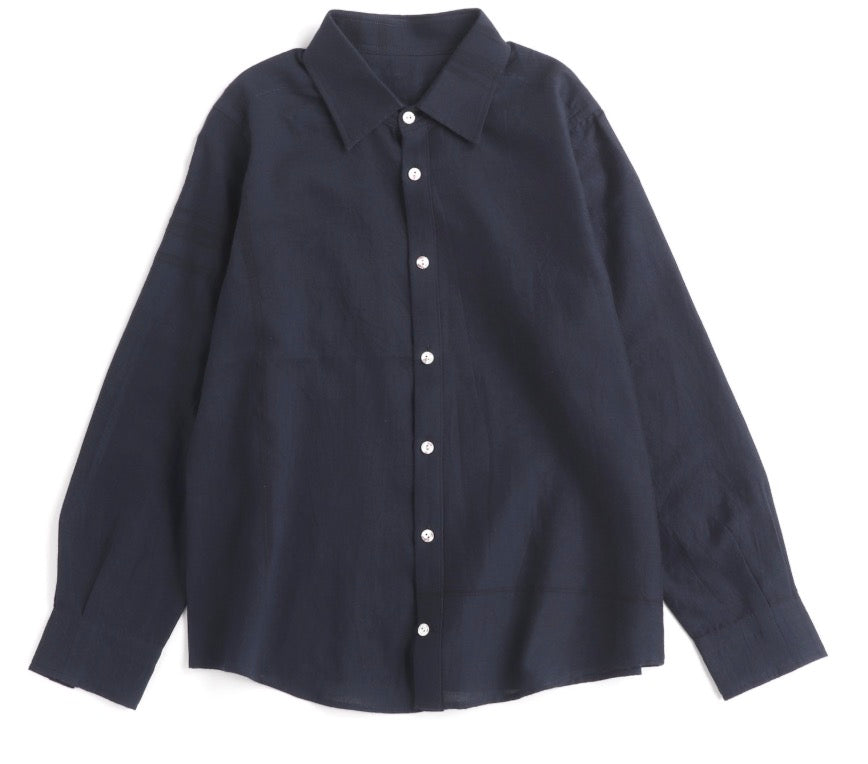 Button Down Shirt -Long Sleeve in Organic Cotton by Tamaki-Niime