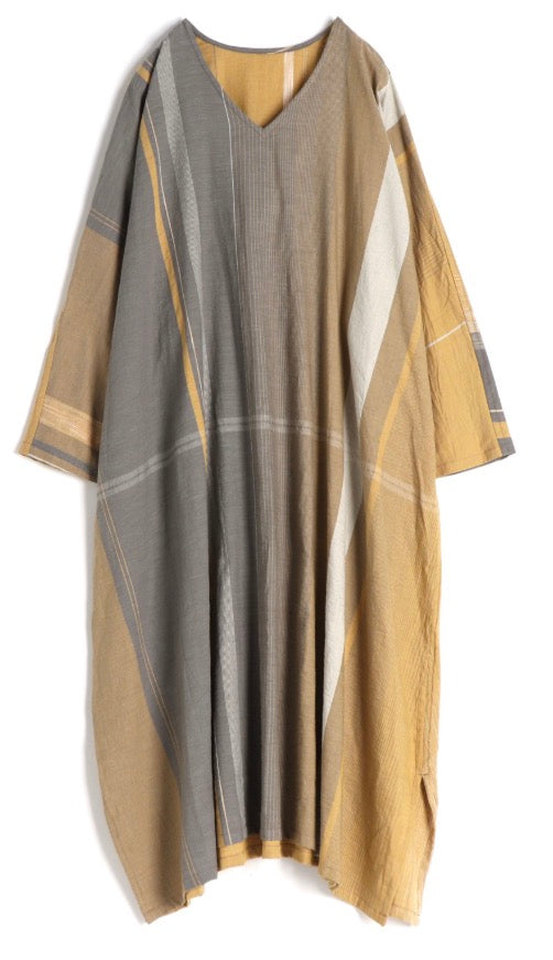 Tamaki-Niime Fuwa-T All 3/4 length Sleeve Kaftan Organic Cotton