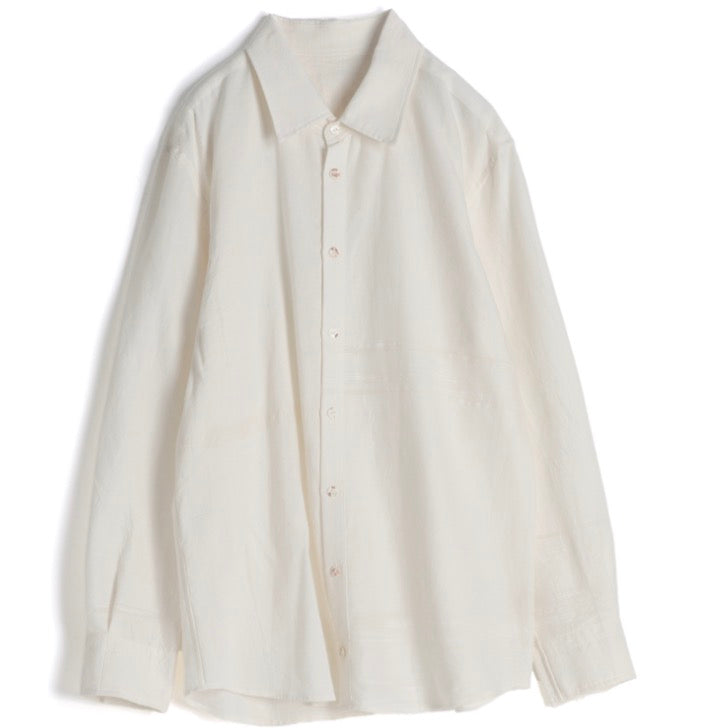 Button Down Shirt -Long Sleeve in Organic Cotton by Tamaki-Niime