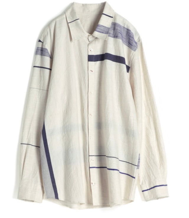 Button Down Shirt -Long Sleeve in Organic Cotton by Tamaki-Niime