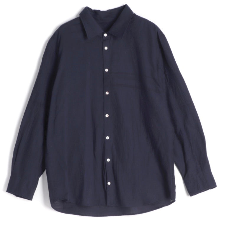 Button Down Shirt -Long Sleeve in Organic Cotton by Tamaki-Niime