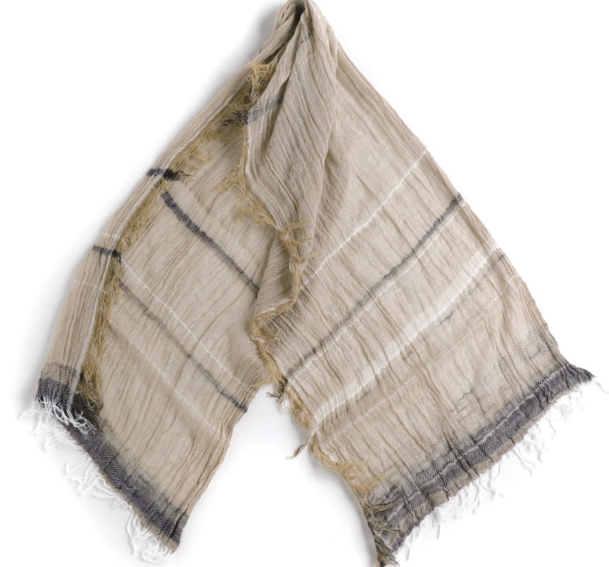 Roots Middle Gauze Cotton Scarves 21'' x 70'' from Japan