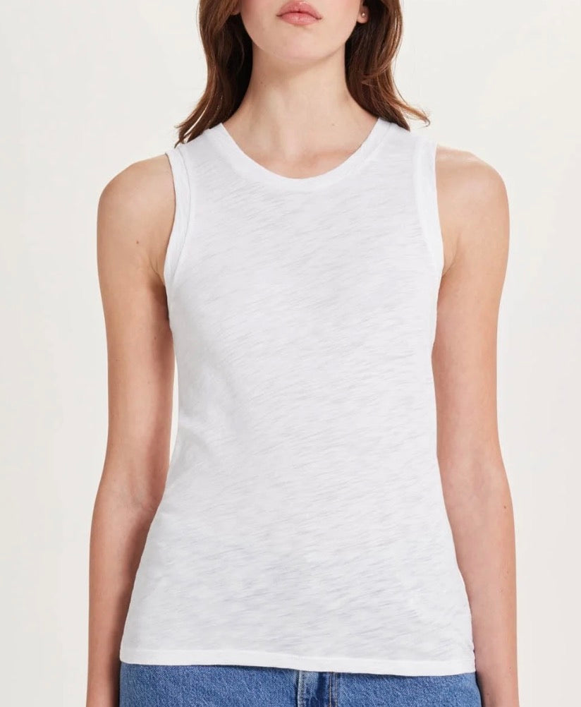Goldie Lewinter Slub Cotton Classic Crew Knit Tank