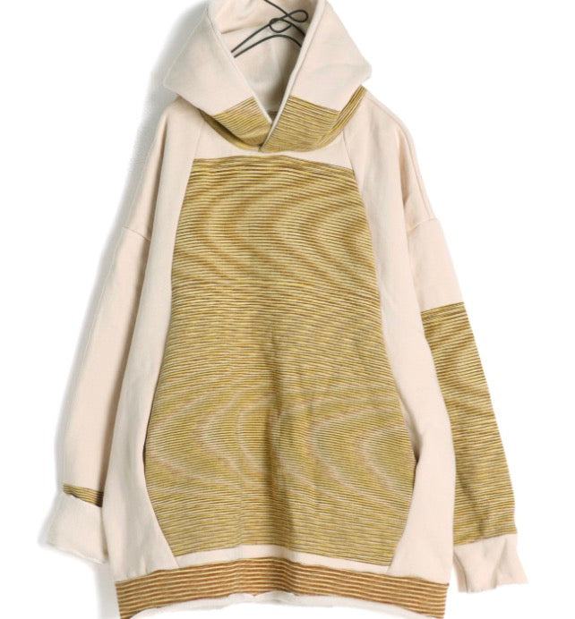 Tamaki Niime Dub Dub Pocket reversible hoodie in organic cotton from Japan