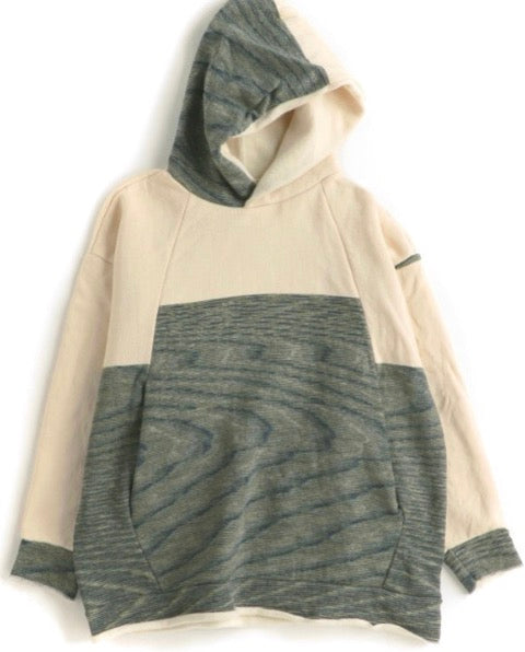 Tamaki Niime Dub Dub Pocket reversible hoodie in organic cotton from Japan