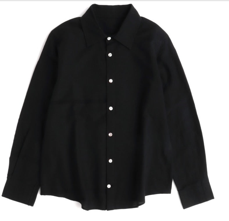 Button Down Shirt -Long Sleeve in Organic Cotton by Tamaki-Niime