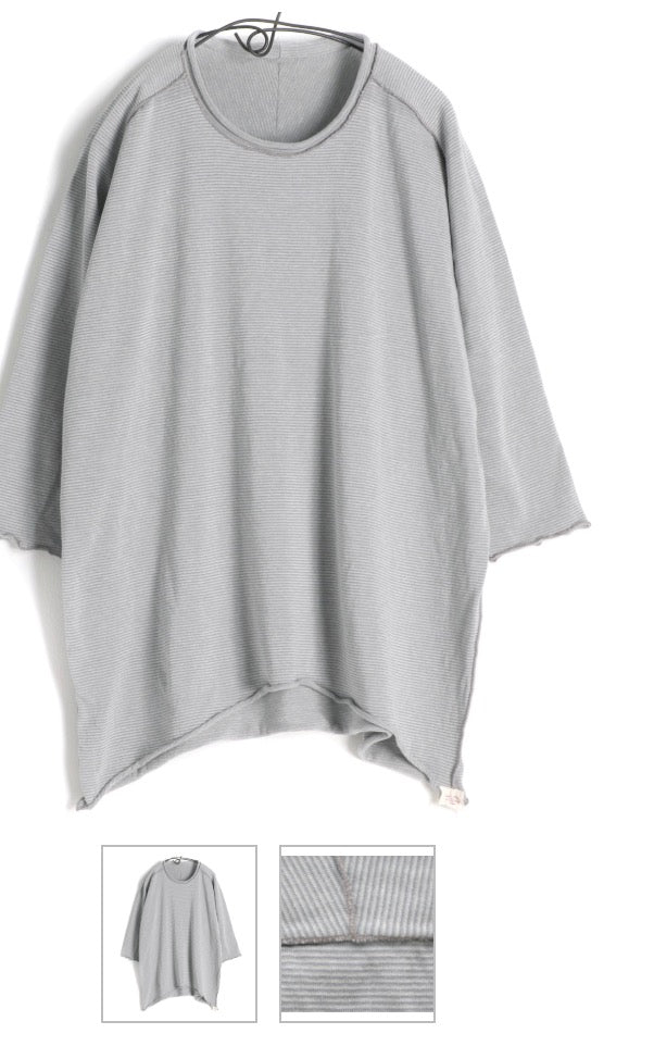 Nuime Futo Mid Sleeve Fine Organic Cotton Woven Top Gender Free by Tamaki-Niime