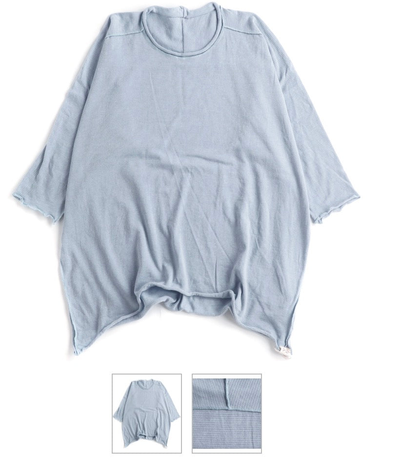 Nuime Futo Mid Sleeve Fine Organic Cotton Woven Top Gender Free by Tamaki-Niime