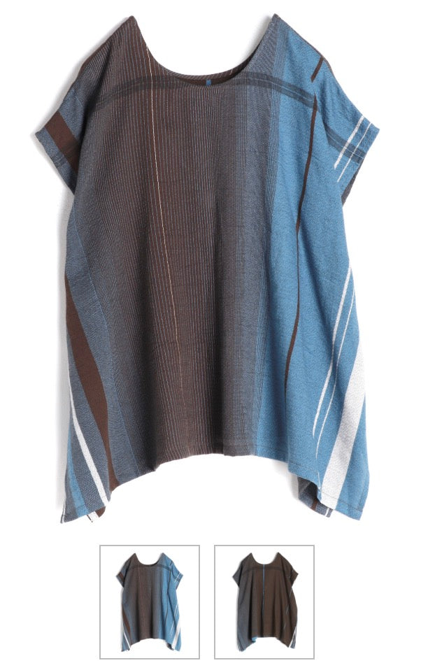 Tamaki-Niime Fuwa-Tee Cap Sleeve Cotton Top