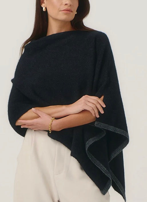 cropped cape poncho from new zealand