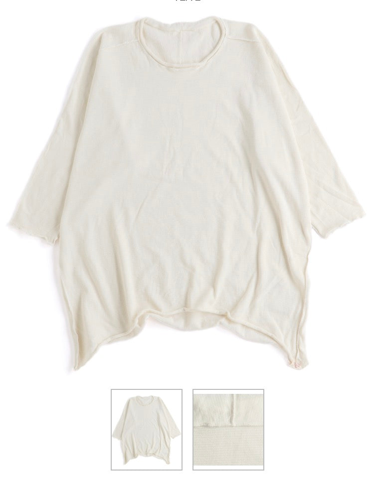 Nuime Futo Mid Sleeve Fine Organic Cotton Woven Top Gender Free by Tamaki-Niime