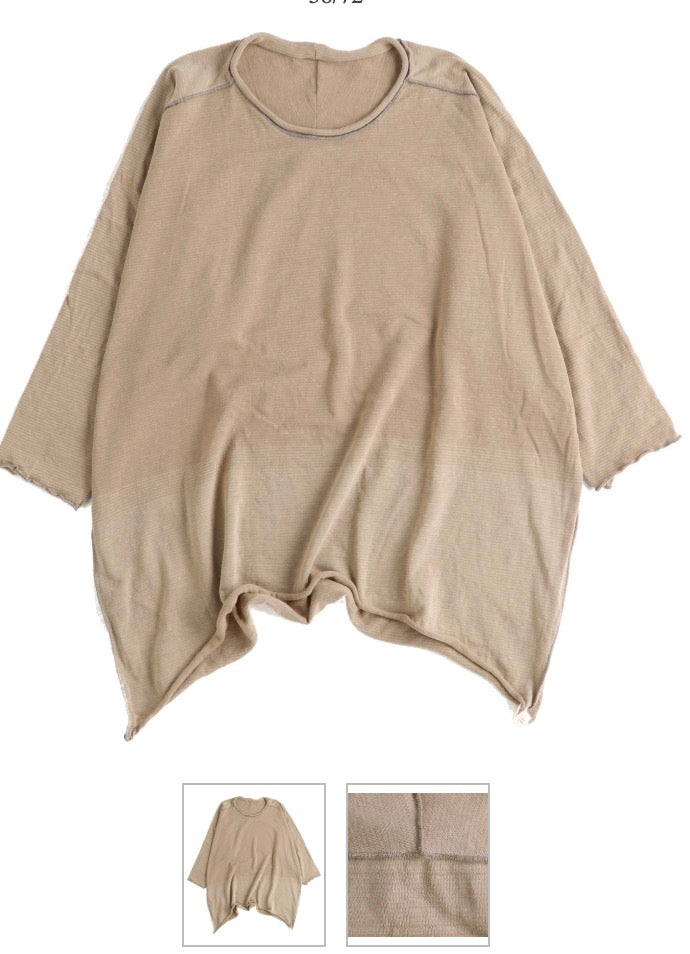 Nuime Futo Mid Sleeve Fine Organic Cotton Woven Top Gender Free by Tamaki-Niime