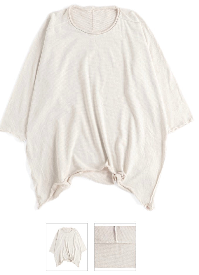 Nuime Futo Mid Sleeve Fine Organic Cotton Woven Top Gender Free by Tamaki-Niime