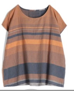 Suton tee short cap sleeve in organic Japanese cotton