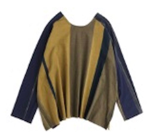 Tamaki-Niime T-Ragi Cotton Scoop Top
