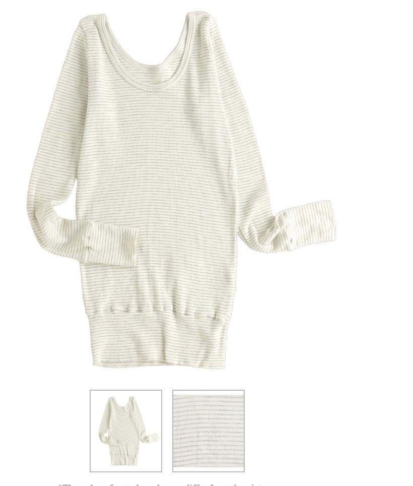 Tamaki-Niime Fukapita Scoop Cotton Knit Long Sleeve