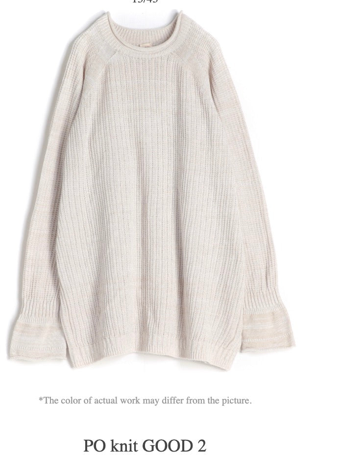 Tamaki-Niime Po Knit Good Organic Cotton Pullover Gender Free Wear from Japan
